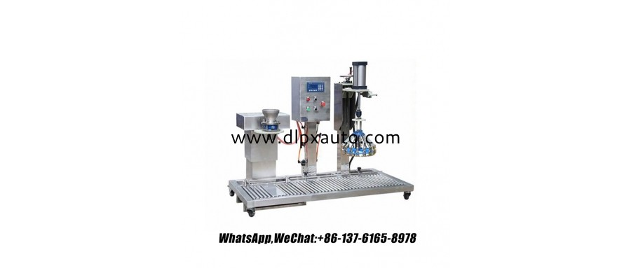 專為油、油漆、洗滌劑等設計的工業(yè)用定制液體灌裝機 3.5 加侖桶裝填料 3